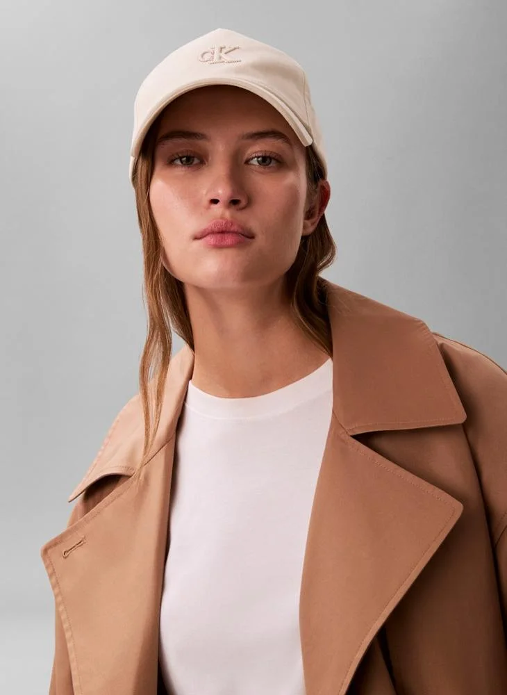 CALVIN KLEIN  Monogram Shine Embroidery Moire Cap for Women | Best Price UAE